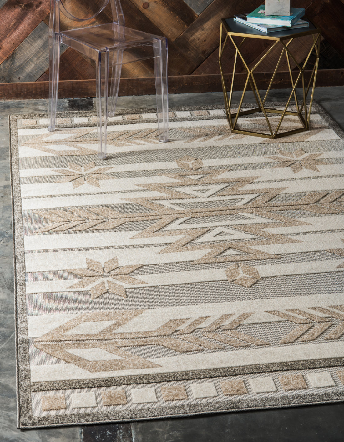 Loon Peak® El Reno Beige Indoor/Outdoor Area Rug & Reviews | Wayfair