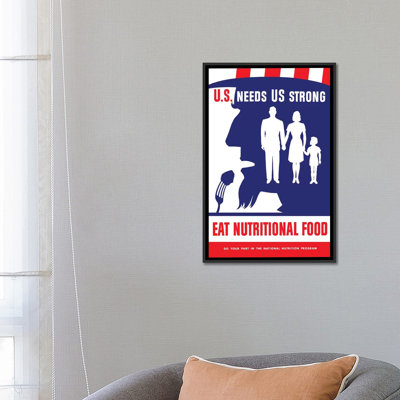 " Vintage WPA Poster Of Uncle Sam Taking A Bite Of Food " by John Parrot