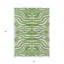 Tapis intérieur lavable à motif animal vert 3 pi x 5 pi