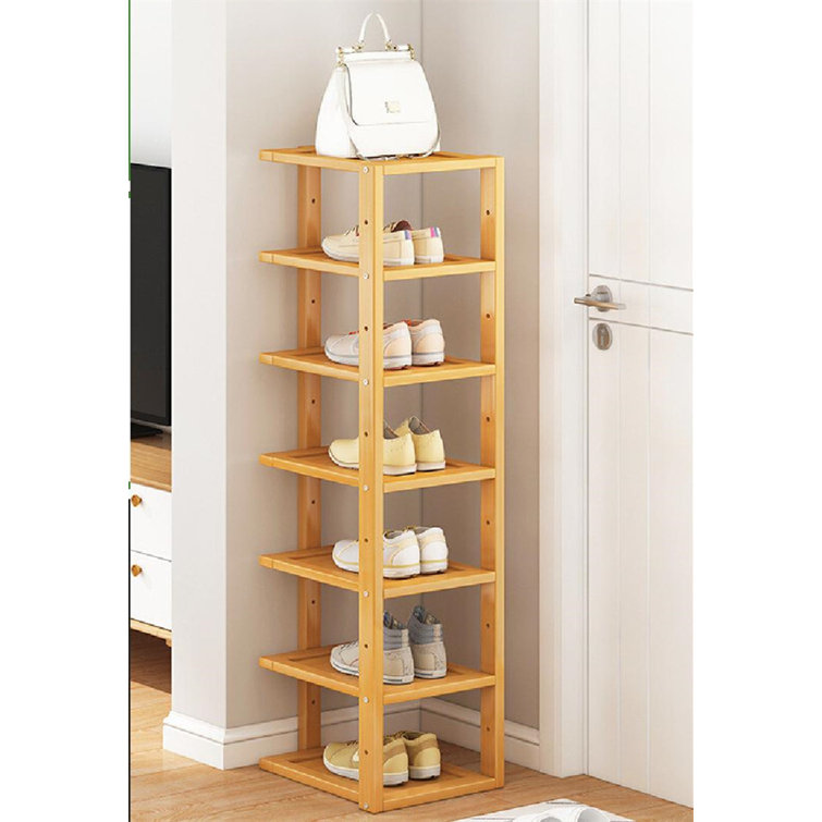 Ebern Designs 3 Pair Solid Wood Shoe Rack