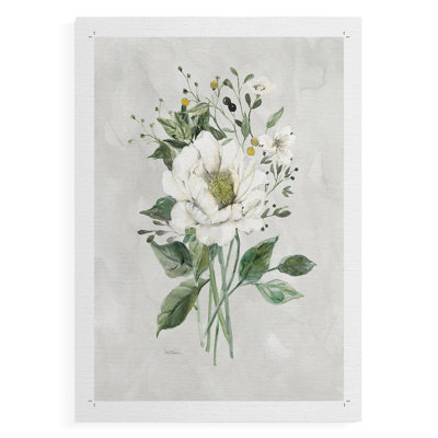White Farmhouse Botanical I -Canvas Print Only - NOT FRAMED