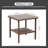 Lavara Outdoor Wicker Side Table Patio Coffee Table Glass Top 2-layer End Square Table-2016695965