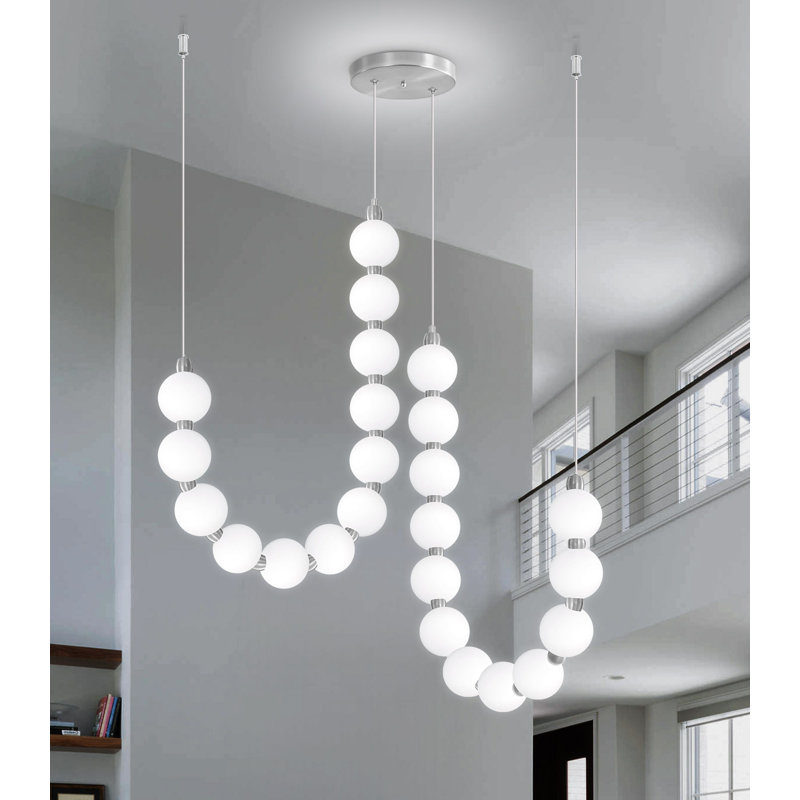 Luminaire 24 lumières à DEL 24 lumières, Argent argent