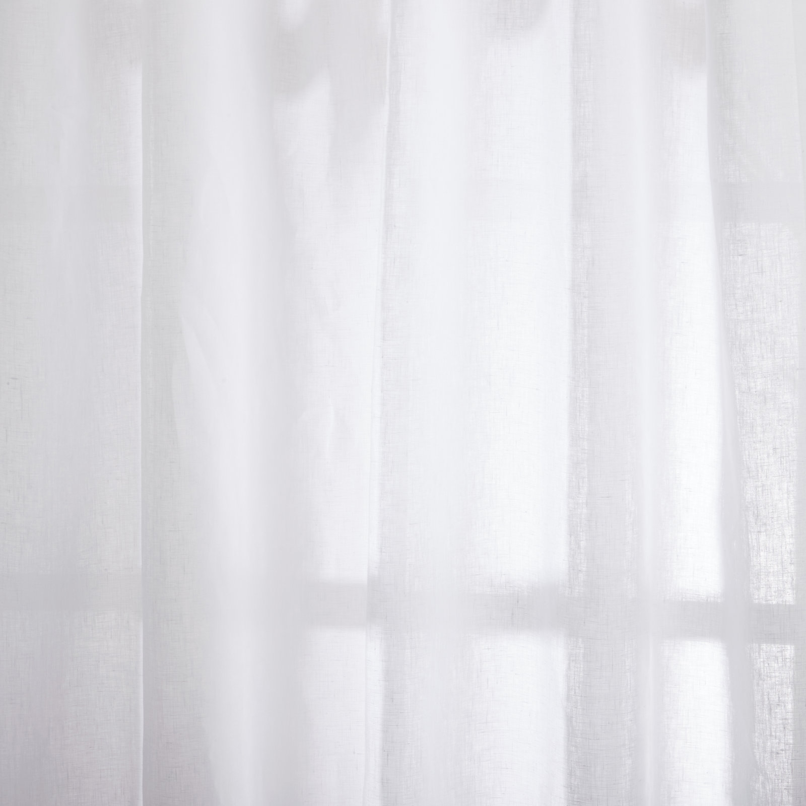 Solano Semi-Sheer Linen Curtain Panel, 50" W x 84" L, Winter White