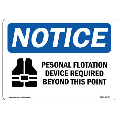 Notice Personal Flotation Device Required
