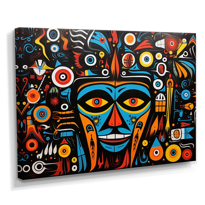 Tiayana - impression d'art mural amérindien, H 12 po x l 20 po x P 1 po, Toile tendue
