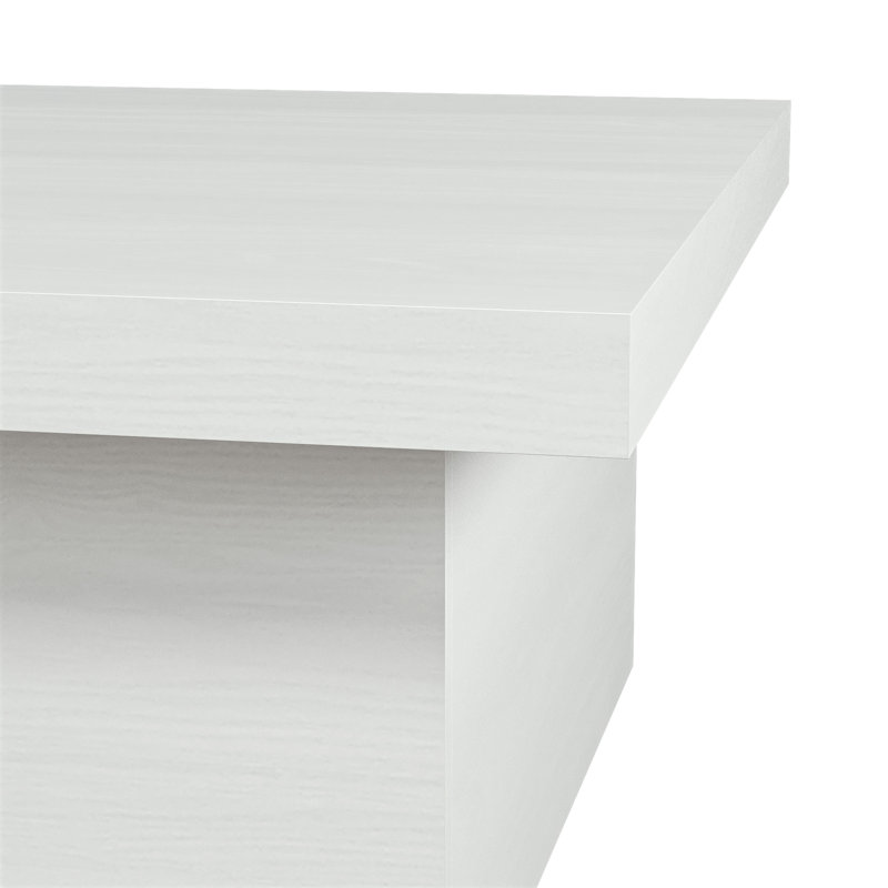 Table basse Caomhan Block, 16.1" H x 35.4" L x 35.4" W, Blanc