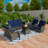 7-Person Seating Group With Fire Pit And Cushions-255989359