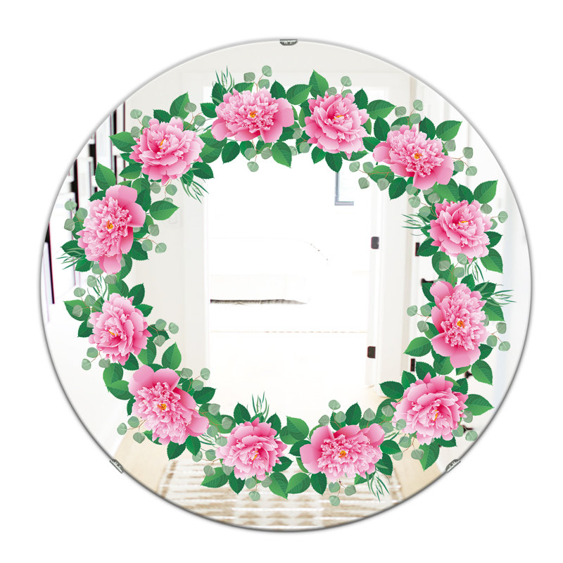 Miroir décoratif romantique, H 23,6 po x l 23,6 po