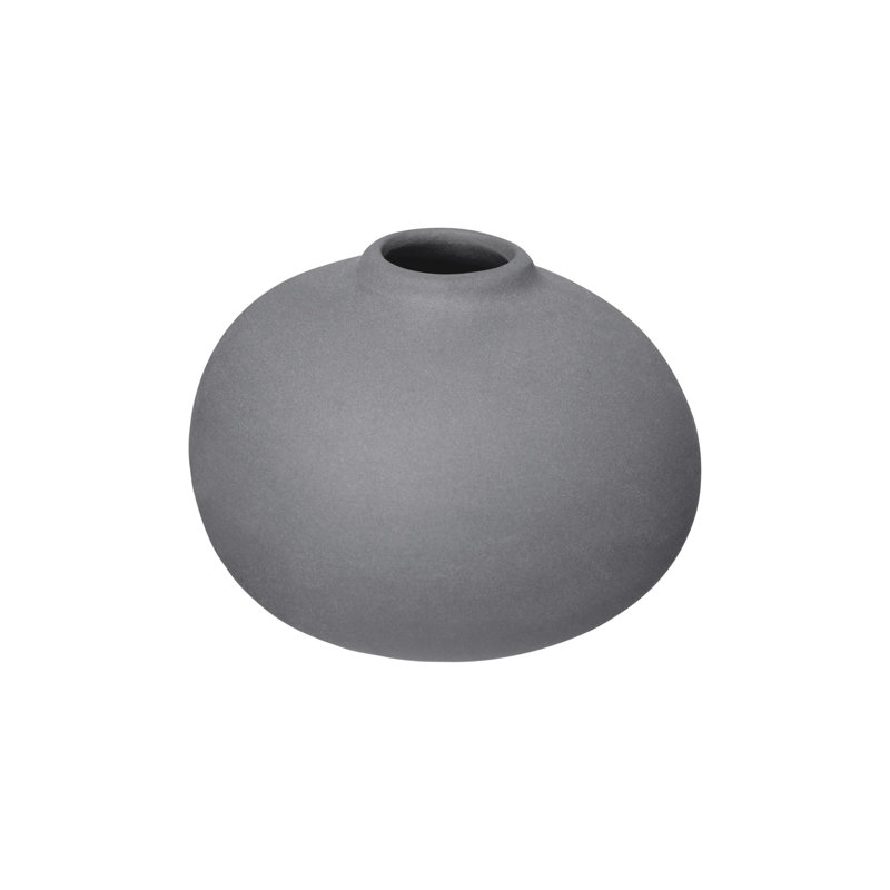 Nona Mini Porcelain Vases Trio in Pewter Dark Grey