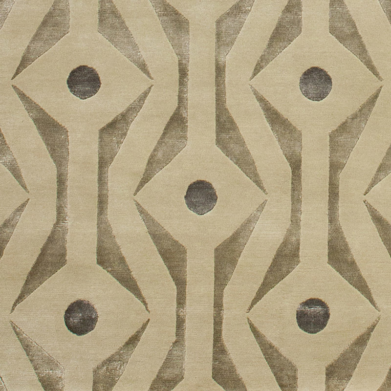 Geometric Area Rug in Brown/Gray, Rectangle 9' x 12'