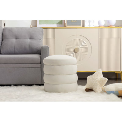 Tabouret rond avec repose-pieds