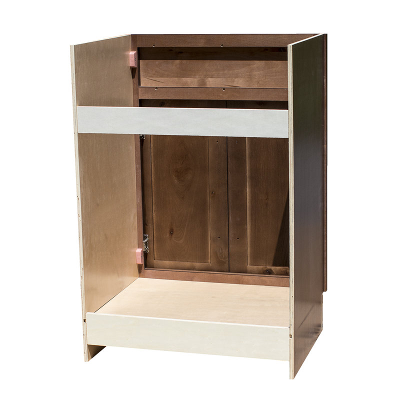 24'' shaker style vanity cabinet, Walnut Stained