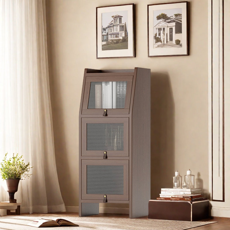 Bibliothèque durable et de haute qualité, (3 tablettes) H 43,7 po x l 17,7 po x P 11,8 po, Marron foncé