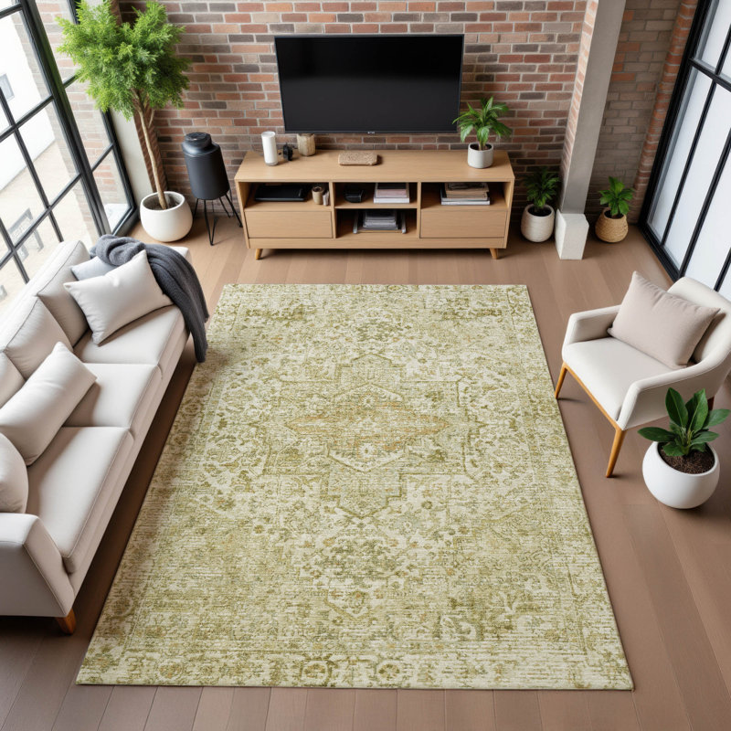 Premium Machine Washable Verlin AMF1767 Global Rug, Rectangle 5' x 7'6"