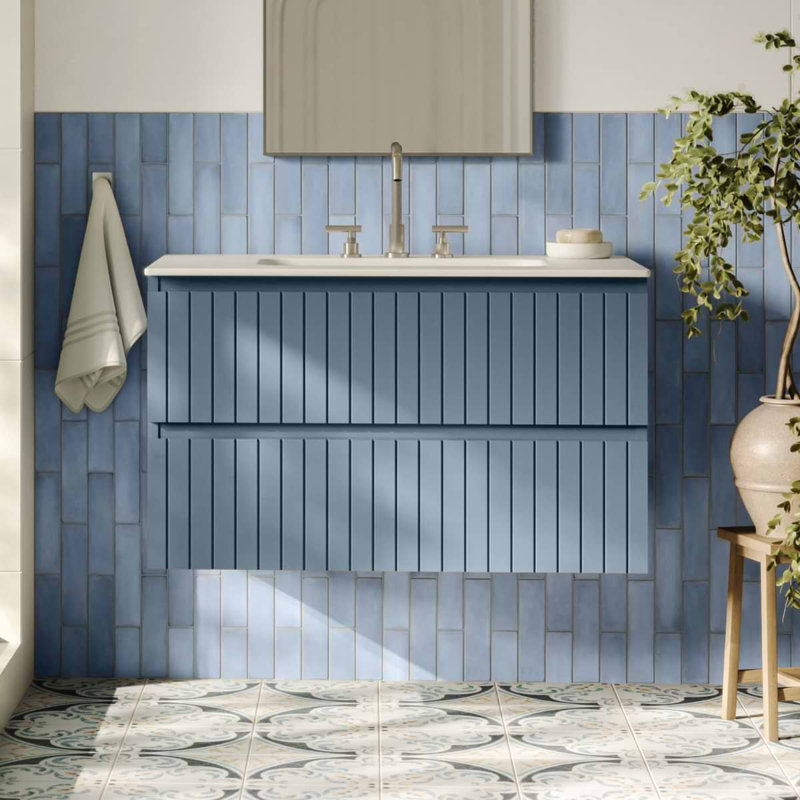 Prima 24.25'' W Single Vanity, Denim Blue, 36"