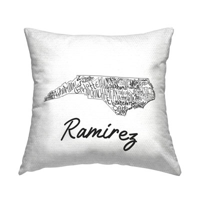 Coussin extérieur personnalisé North Carolina