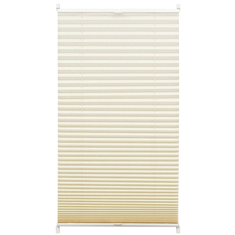 Blackout Pleated Shade, 100cm W x 130cm L, Ivory