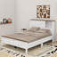 Lit plateforme Farmhouse avec porte de grange coulissante et station de charge-114414819-114414821