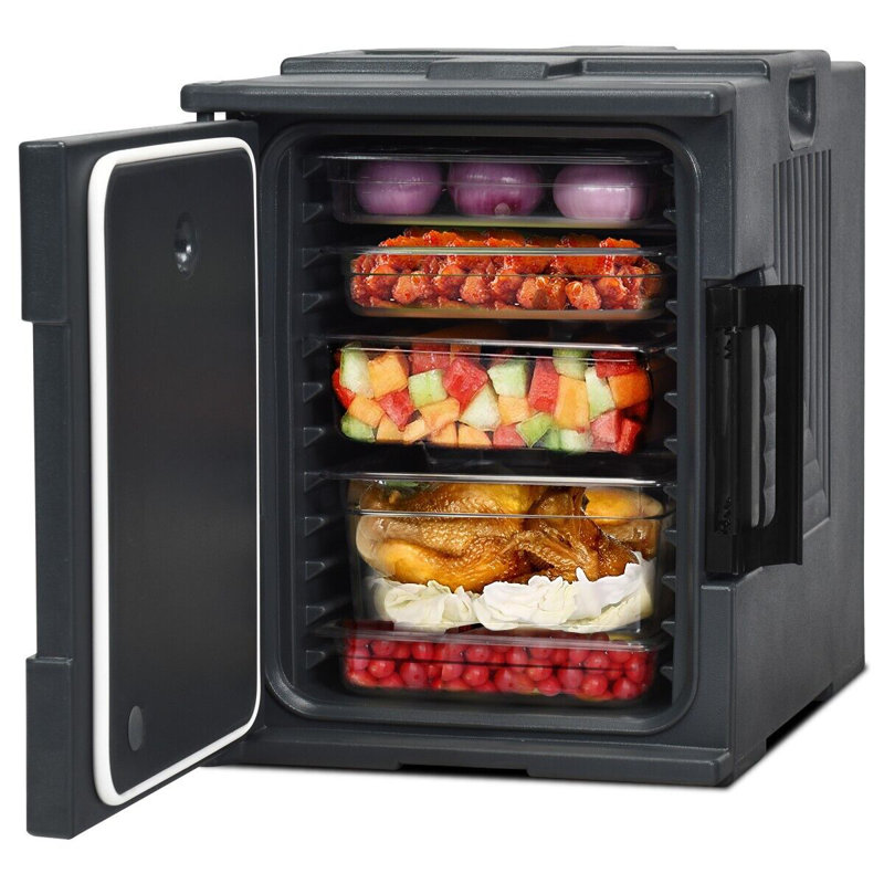 Portable Insulated Food Pan Carrier 90L, Black