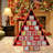 14.5" Red and White Christmas Tree Advent Calendar Decor