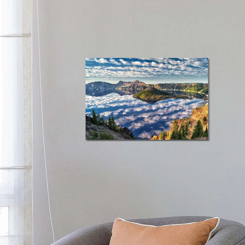 Crater Lake Mirror by Dennis Frates - Wrapped Canvas Print, 66.04 cm H x 45.72 cm W x 3.175 cm D