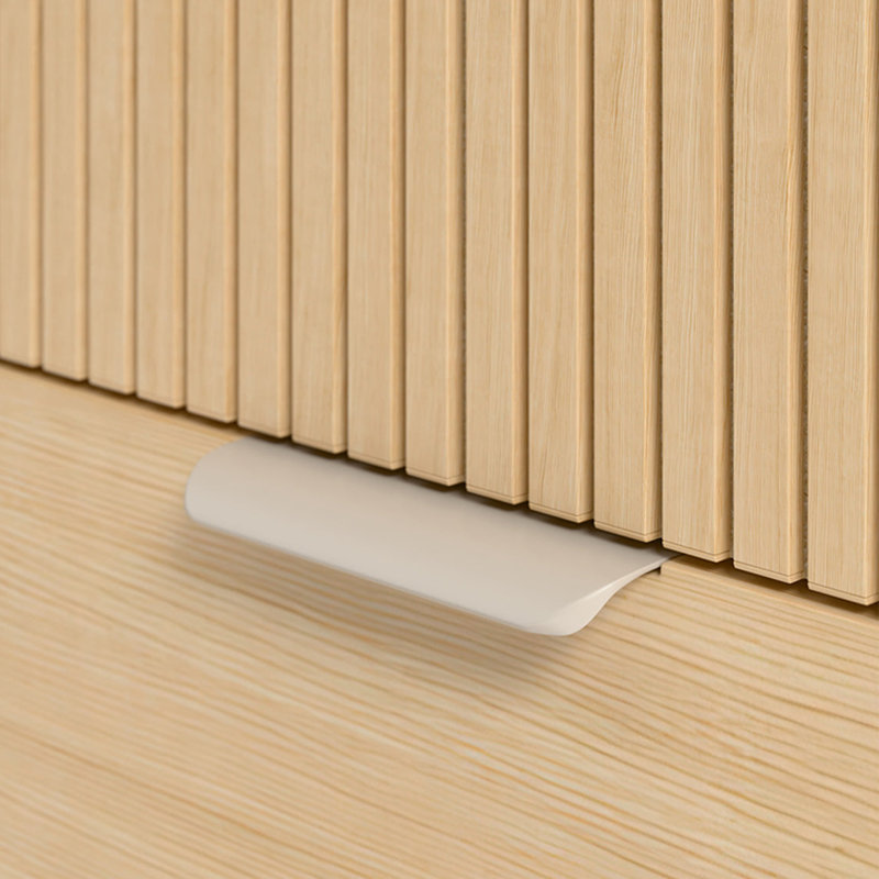 Armoire d'entrée moderne et minimaliste en bois naturel