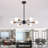 Jankowski 6 - Light Iron Dimmable Sputnik Sphere Chandelier