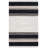 Pierceton Natural Fiber Hand Woven Cottn/Jute Striped Rug in Ivory/Black-1896612514