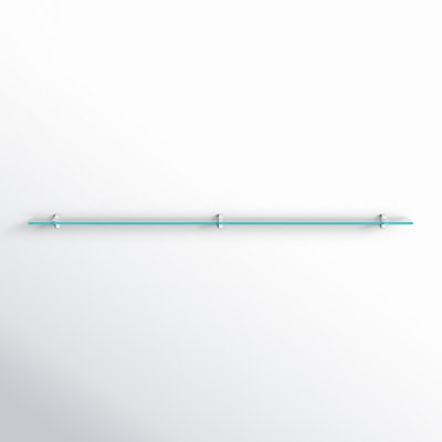 Earlham 72" Tempered Glass Bracket Shelf