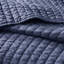Bleu marine très grand / très grand lit - courtepointe réversible avec microfibre et bourre en coton