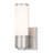 Brushed Nickel Wall Sconce with White Glass Shade: Perfect Bathroom Vanity Light Fixture