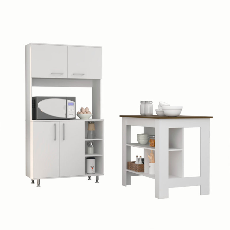Ensemble de cuisine polyvalent et élégant à 7 tablettes et 4 portes pour chaque foyer