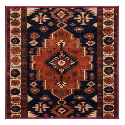 Machine Washable Turkish Brown Area Rug