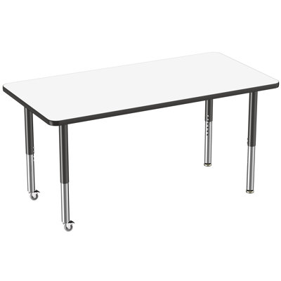 Rectangle Dry-Erase Activity Table with Adjustable Legs