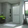 DreamLine Linea 34 in. W x 72 in. H Frameless Shower Screen with Towel Bar