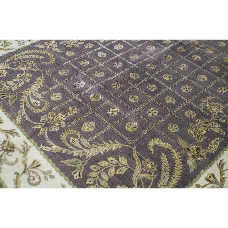Hand Woven Silk and Wool Oriental Area Rug