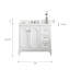 Grand meuble-lavabo de comptoir en marbre 36 po avec robinet Carrara-292632684-286392139