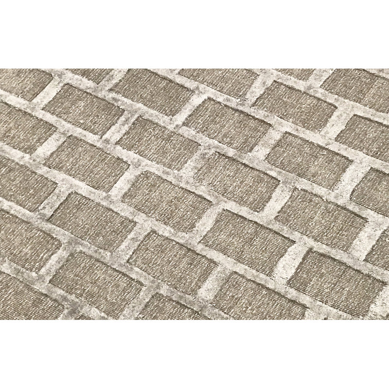 Linen Geometric Area Rug