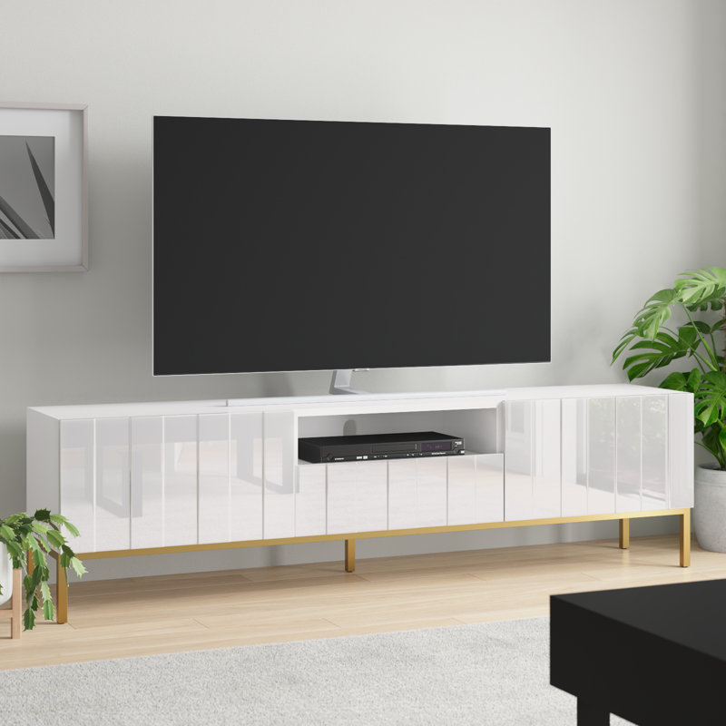 Meuble télé 74,8 po Elegante, Blanc