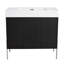Meuble-lavabo sur pied 36 po avec lavabo en résine, armoire de rangement avec portes à fermeture douce (ensemble KD) et meuble-lavabo