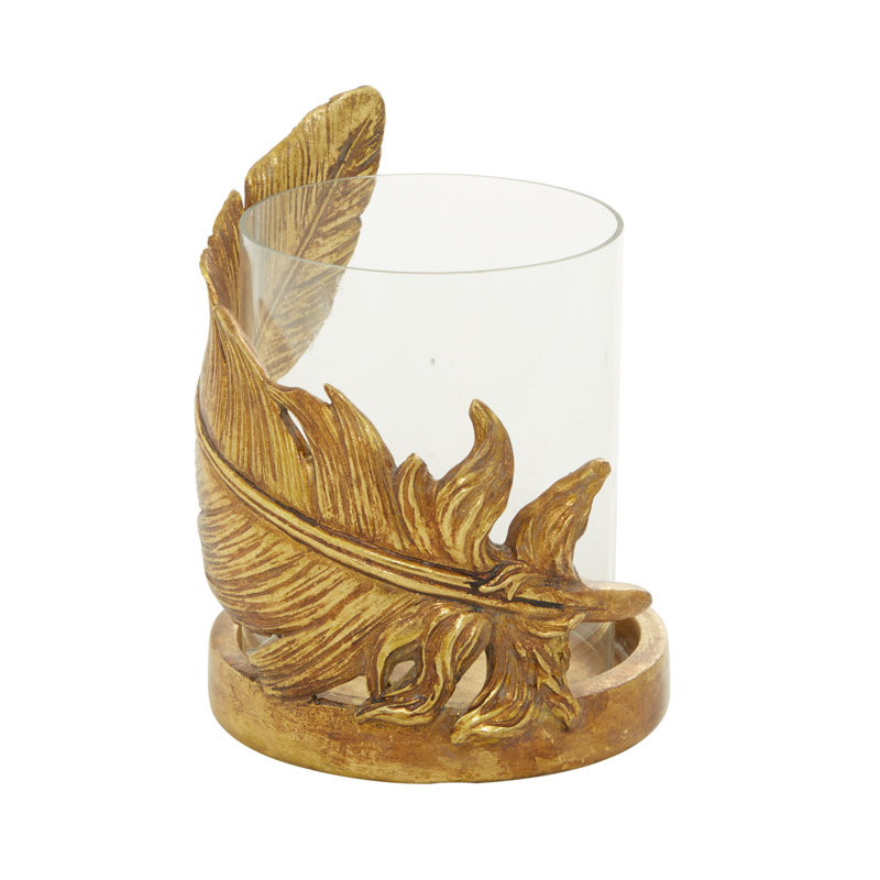 Glass Hurricane Lamp, H 7,5 po x l 5 po x P 5 po