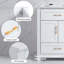 Ensemble de meuble-lavabo avec lavabo en céramique, armoire de rangement abondante - 4 portes à fermeture douce et 4 tiroirs-919552030