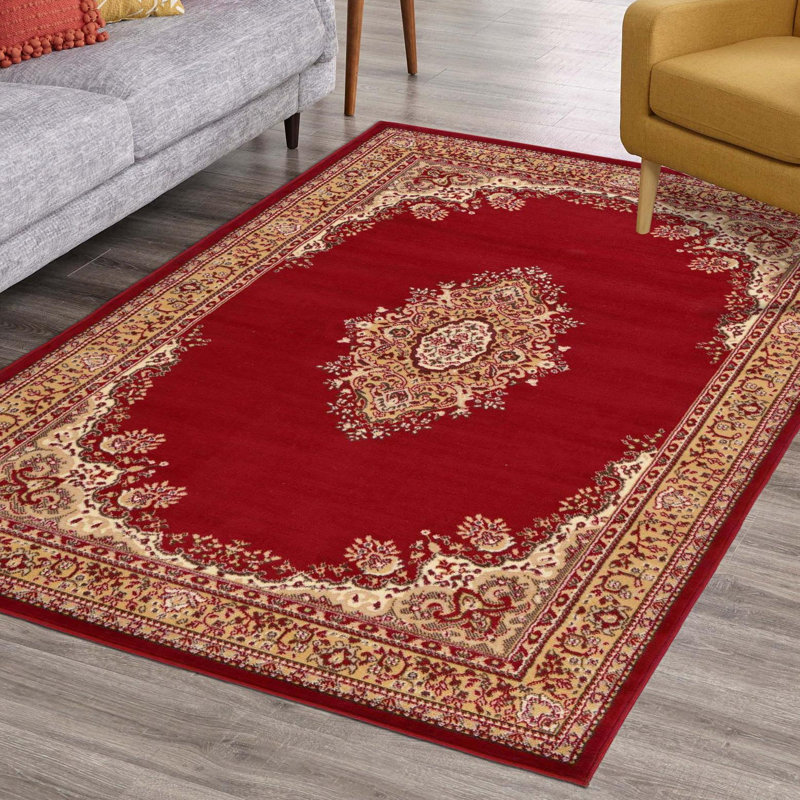 Tapis oriental noir Balthrop, Bourgogne, Rectangle 7 pi 1 po x 10 pi