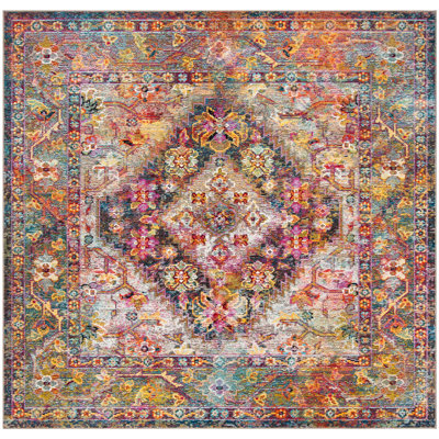 Tapis oriental jaune / rose Myia