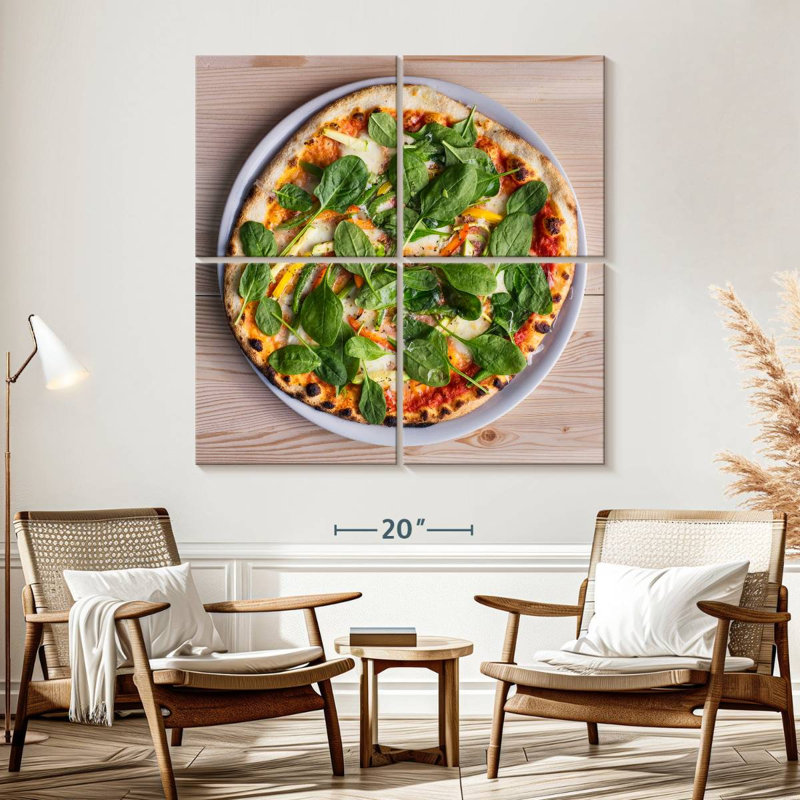 Yarlin Spinach Pizza, 57" H x 57" W
