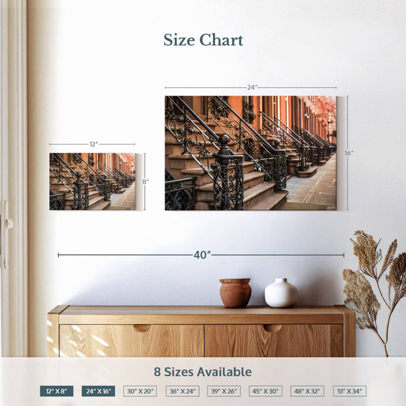 Escalier Lilie NYC, H 16 po x l 24 po