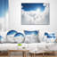 Coussin lombaire paysage paysage et soleil sur nuages