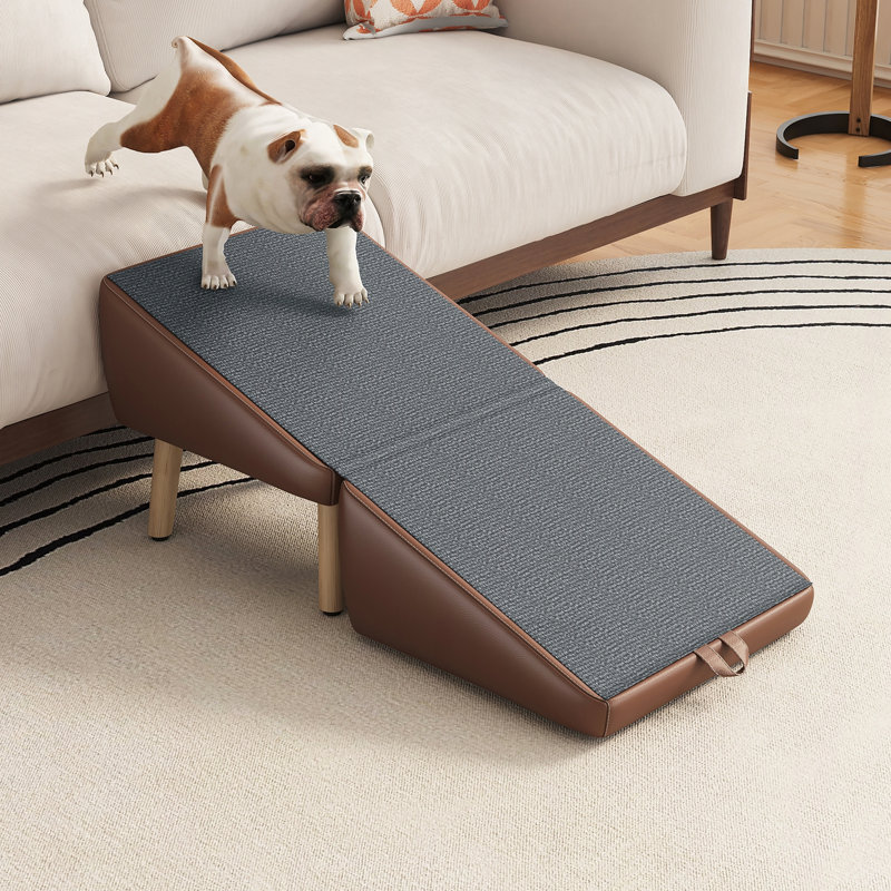 Escalier 2 en 1 pour petits chiens et chats, Brun