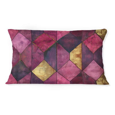 Coussin lombaire Magenta Diamond Glam I - Transitional